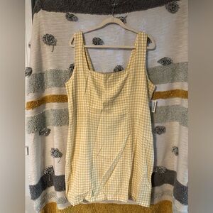 Old Navy Square-Neck Linen-Blend Mini Dress XL